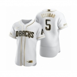 Men's Arizona Diamondbacks #5 Eduardo Escobar Nike White Authentic Golden Edition Jersey