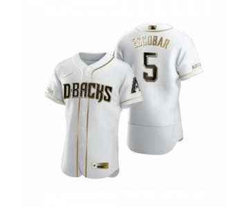 Men's Arizona Diamondbacks #5 Eduardo Escobar Nike White Authentic Golden Edition Jersey