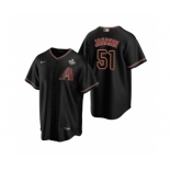 Men's Arizona Diamondbacks #51 Randy Johnson Black 2023 World Series Cool Base Stitched Baseball Jersey