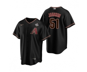 Men's Arizona Diamondbacks #51 Randy Johnson Black 2023 World Series Cool Base Stitched Baseball Jersey