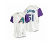 Men's Arizona Diamondbacks #51 Randy Johnson Nike Cream 2020 Cooperstown Collection Alternate Jersey