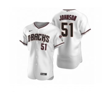 Men's Arizona Diamondbacks #51 Randy Johnson Nike White Crimson Authentic 2020 Home Jersey