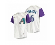 Men's Arizona Diamondbacks #6 David Peralta Nike Cream 2020 Cooperstown Collection Alternate Jersey