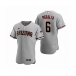 Men's Arizona Diamondbacks #6 David Peralta Nike Gray Authentic 2020 Road Jersey