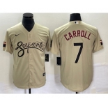 Men's Arizona Diamondbacks #7 Corbin Carroll 2021 Gold City Connect Cool Base Stitched Jersey