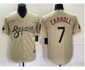 Men's Arizona Diamondbacks #7 Corbin Carroll 2021 Gold City Connect Cool Base Stitched Jersey