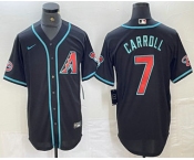 Men's Arizona Diamondbacks #7 Corbin Carroll Black 2024 Stitched Cool Base Nike Jersey