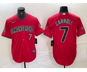 Men's Arizona Diamondbacks #7 Corbin Carroll Red 2024 Cool Base Stitched Baseball Jersey