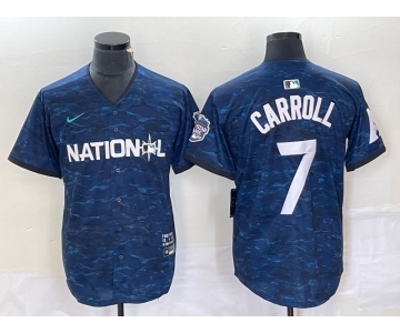 Men's Arizona Diamondbacks #7 Corbin Carroll Royal 2023 All Star Cool Base Stitched Baseball Jersey