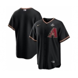 Men's Arizona Diamondbacks Blank Black 2023 World Series Cool Base Stitched Baseball Jersey