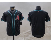 Men's Arizona Diamondbacks Blank Black Cool Base Limited Stitched Jersey