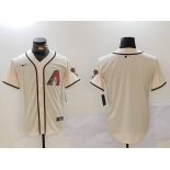 Men's Arizona Diamondbacks Blank Cream Cool Base Limited Stitched Jersey