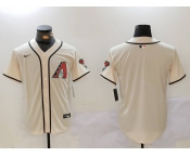 Men's Arizona Diamondbacks Blank Cream Cool Base Limited Stitched Jersey