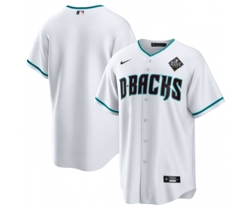 Men's Arizona Diamondbacks Blank White White 2023 World Series Cool Base Stitched Baseball Jersey