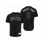 Men's Diamondbacks #6 David Peralta Freight Train Black 2019 Players Weekend Authentic Jersey