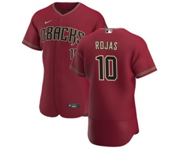 Men's Nike Arizona Diamondbacks #10 Josh Rojas Crimson Authentic Alternate Team Baseball Jersey