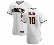 Men's Nike Arizona Diamondbacks #10 Josh Rojas White Crimson Authentic Home Team Baseball Jersey