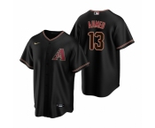 Men's Nike Arizona Diamondbacks #13 Nick Ahmed Black Alternate Stitched Baseball Jersey