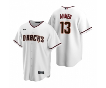 Men's Nike Arizona Diamondbacks #13 Nick Ahmed White Home Stitched Baseball Jersey