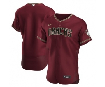 Men's Nike Arizona Diamondbacks 2020 Crimson Authentic Alternate Team Baseball Jersey