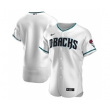 Men's Nike Arizona Diamondbacks 2020 White Teal Authentic Alternate Team Baseball Jersey