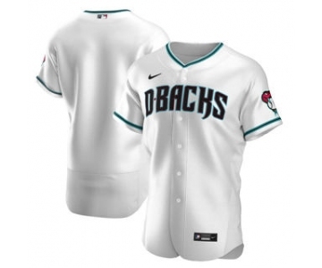 Men's Nike Arizona Diamondbacks 2020 White Teal Authentic Alternate Team Baseball Jersey