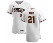 Men's Nike Arizona Diamondbacks #21 Stephen Vogt White Crimson Authentic Home Team Baseball Jersey