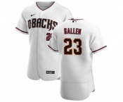 Men's Nike Arizona Diamondbacks #23 Zac Gallen White Crimson Authentic Home Team Baseball Jersey