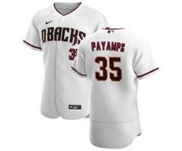 Men's Nike Arizona Diamondbacks #35 Joel Payamps White Crimson Authentic Home Team Baseball Jersey