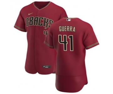 Men's Nike Arizona Diamondbacks #41 Junior Guerra Crimson Authentic Alternate Team Baseball Jersey