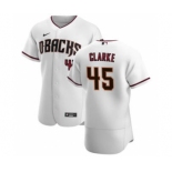 Men's Nike Arizona Diamondbacks #45 Taylor Clarke White Crimson Authentic Home Team Baseball Jersey