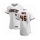 Men's Nike Arizona Diamondbacks #46 Riley Smith White Crimson Authentic Home Team Baseball Jersey