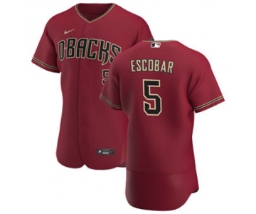 Men's Nike Arizona Diamondbacks #5 Eduardo Escobar Crimson Authentic Alternate Team Baseball Jersey