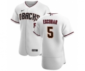 Men's Nike Arizona Diamondbacks #5 Eduardo Escobar White Crimson Authentic Home Team Baseball Jersey