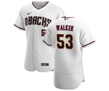 Men's Nike Arizona Diamondbacks #53 Christian Walker White Crimson Authentic Home Team Baseball Jersey