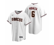 Men's Nike Arizona Diamondbacks #6 David Peralta White Home Stitched Baseball Jersey