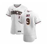 Men's Nike Arizona Diamondbacks #9 Jon Jay White Crimson Authentic Home Team Baseball Jersey