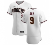 Men's Nike Arizona Diamondbacks #9 Jon Jay White Crimson Authentic Home Team Baseball Jersey