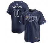 Men Tampa Bay Rays #10 Amed Rosario Navy Away Limited Stitched Baseball Jersey