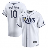 Men Tampa Bay Rays 1#0 Amed Rosario White Home Limited Stitched Baseball Jersey