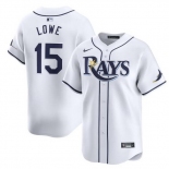 Men Tampa Bay Rays #15 Josh Lowe White Home Limited Stitched Baseball Jersey