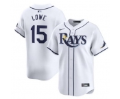 Men Tampa Bay Rays #15 Josh Lowe White Home Limited Stitched Baseball Jersey