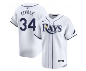 Men Tampa Bay Rays #34 Aron Civale White Home Limited Stitched Baseball Jersey