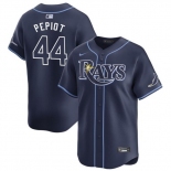 Men Tampa Bay Rays #44 Ryan Pepiot Navy 2024 Away Limited Stitched Baseball Jersey