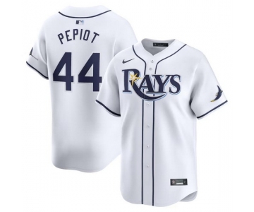 Men Tampa Bay Rays #44 Ryan Pepiot White 2024 Home Limited Stitched Baseball Jersey