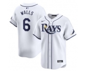 Men Tampa Bay Rays #6 Taylor Walls White Home Limited Stitched Baseball Jersey