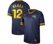 Men's Nike Rays #12 Wade Boggs Navy Cooperstown Collection Stitched Baseball Jersey