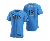 Men's Nike Tampa Bay Rays #12 Wade Boggs Light Blue Alternate 2020 Authentic Player Baseball Jersey