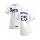 Men's Nike Tampa Bay Rays #25 Yoshi Tsutsugo White Home 2020 Authentic Player Baseball Jersey