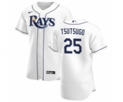 Men's Nike Tampa Bay Rays #25 Yoshi Tsutsugo White Home 2020 Authentic Player Baseball Jersey